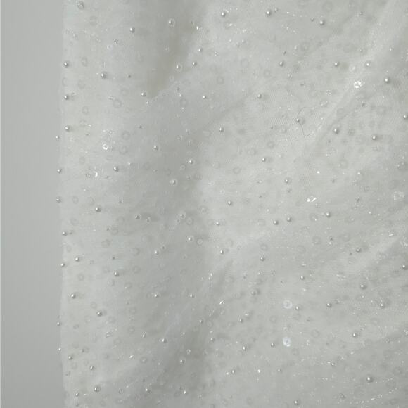 Watters - Ivory Snow Perlita Beading Gibson Mini Dress Size 6 - Picture 4 of 11